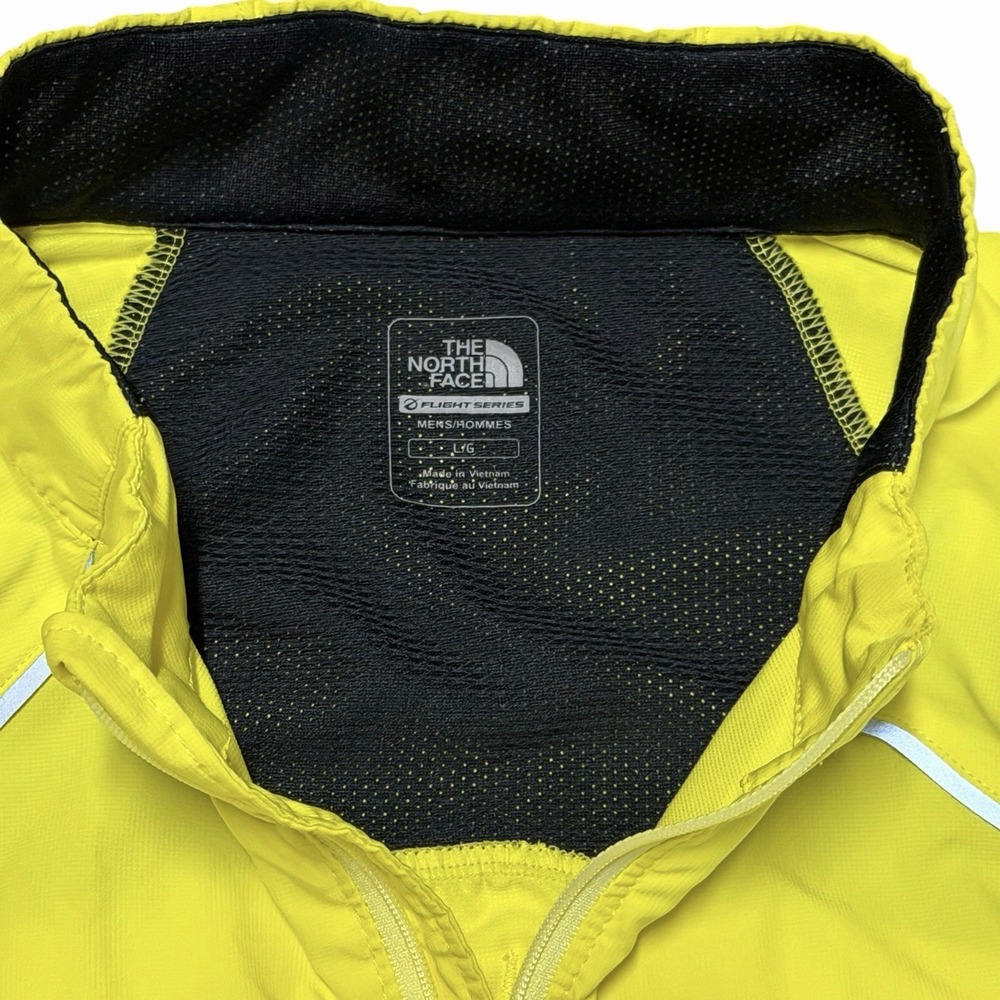 The North Face Flight Series Jacket Men's Yellow Full Zip Windbreaker Large Vent - Picture 3 of 14